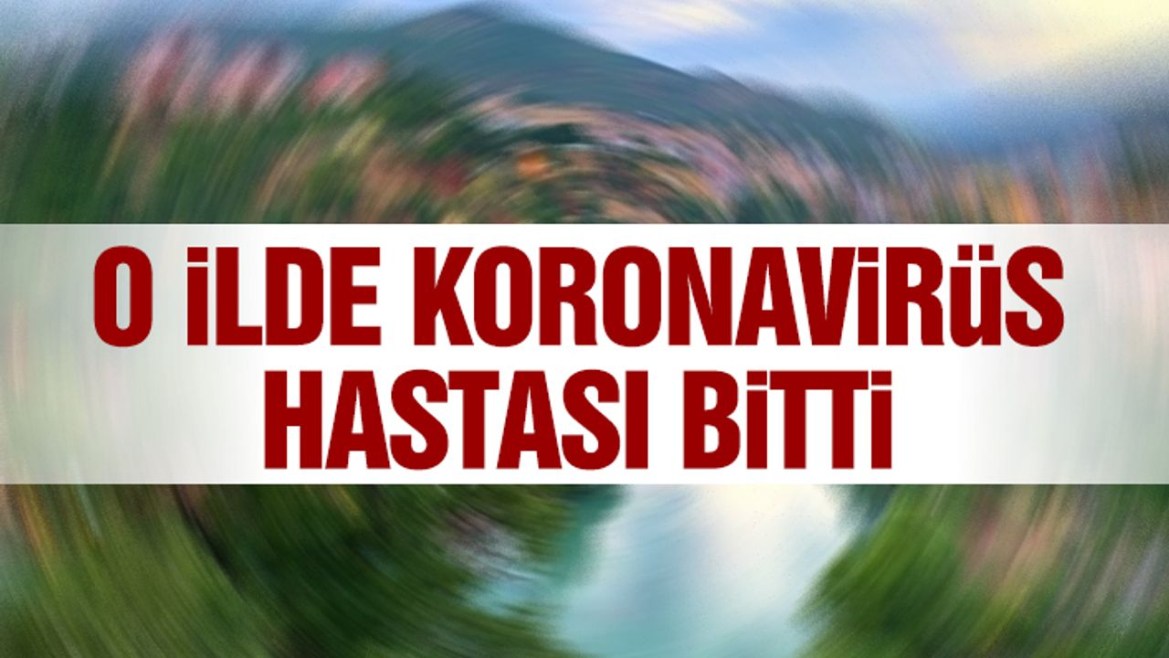 O İlde Koronavirüs Hastası Bitti