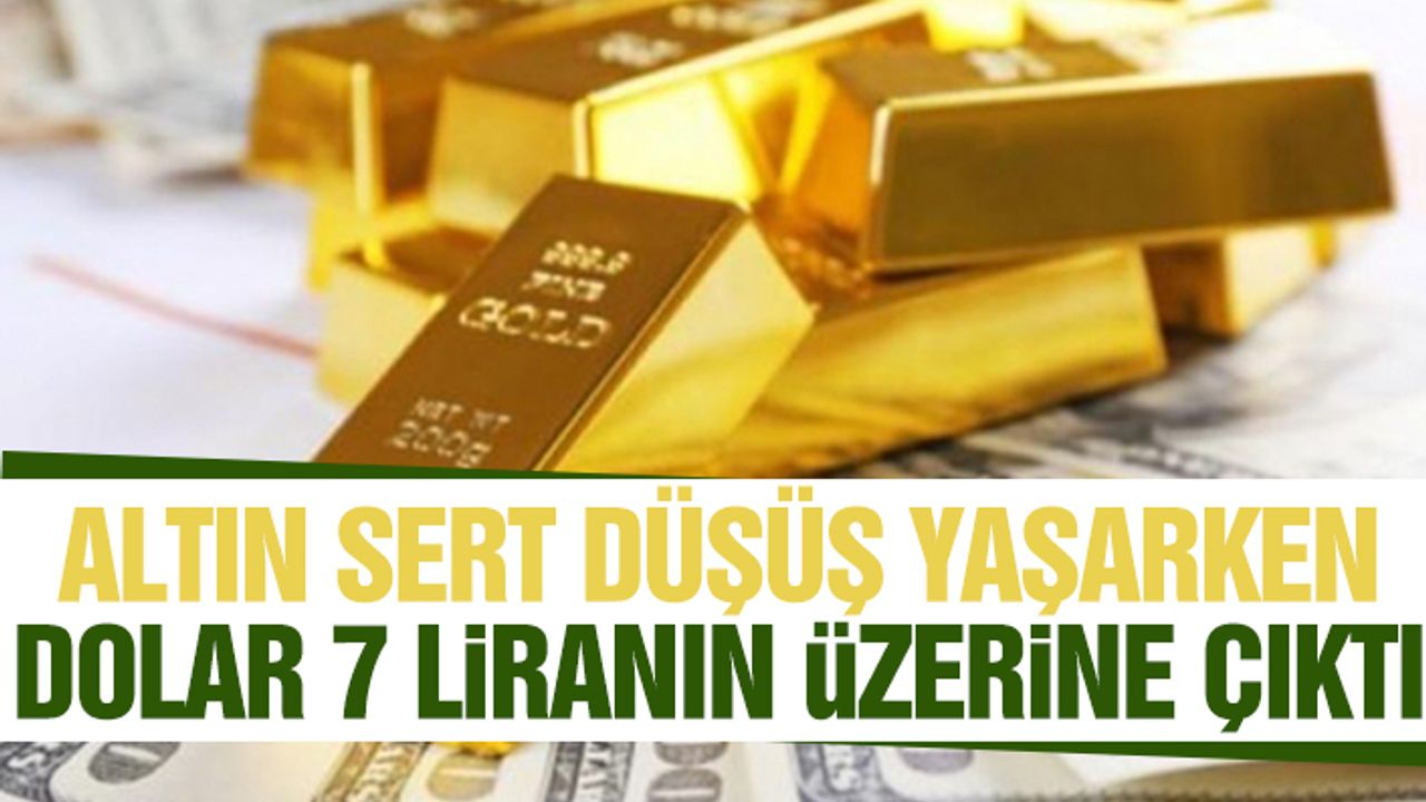 Altın Sert Düşüş Yaşarken Dolar 7 Liranın Üzerine Çıktı
