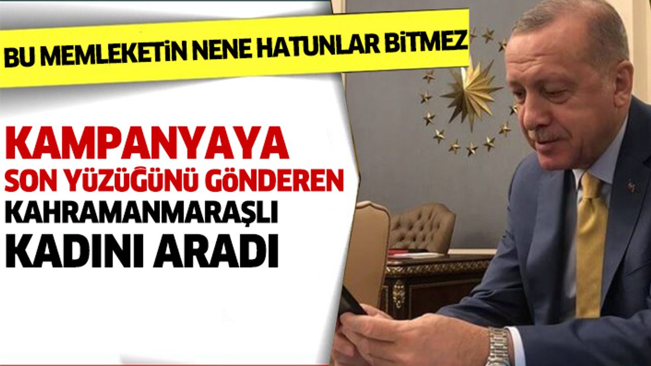 Cumhurbaşkanı Erdoğan, Kahramanmaraşlı hemşerimizi telefonla aradı.