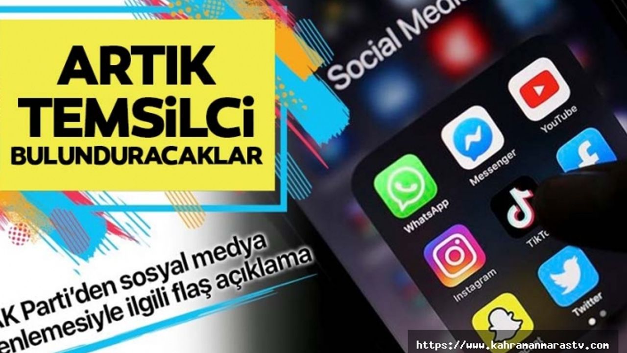 Sosyal ağ sağlayıcıları artık temsilci bulundurmak zorunda