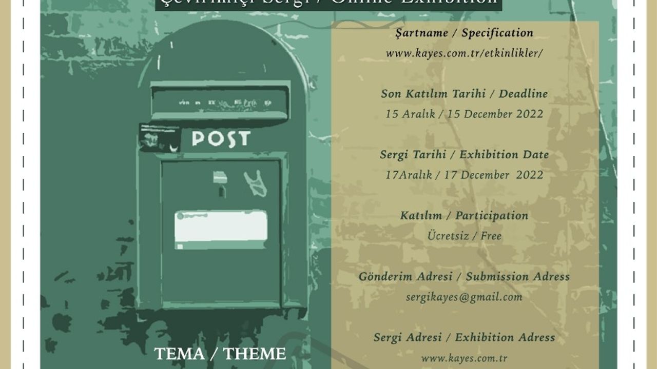 Kahramanmaraş’ta 2. Uluslararası Çevrimiçi Posta Sanatı Sergisi Düzenlenecek