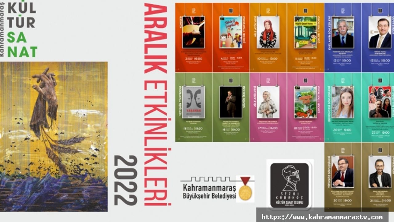 Kahramanmaraş’ta Aralık Kültür Sanat Etkinlikleri Açıklandı