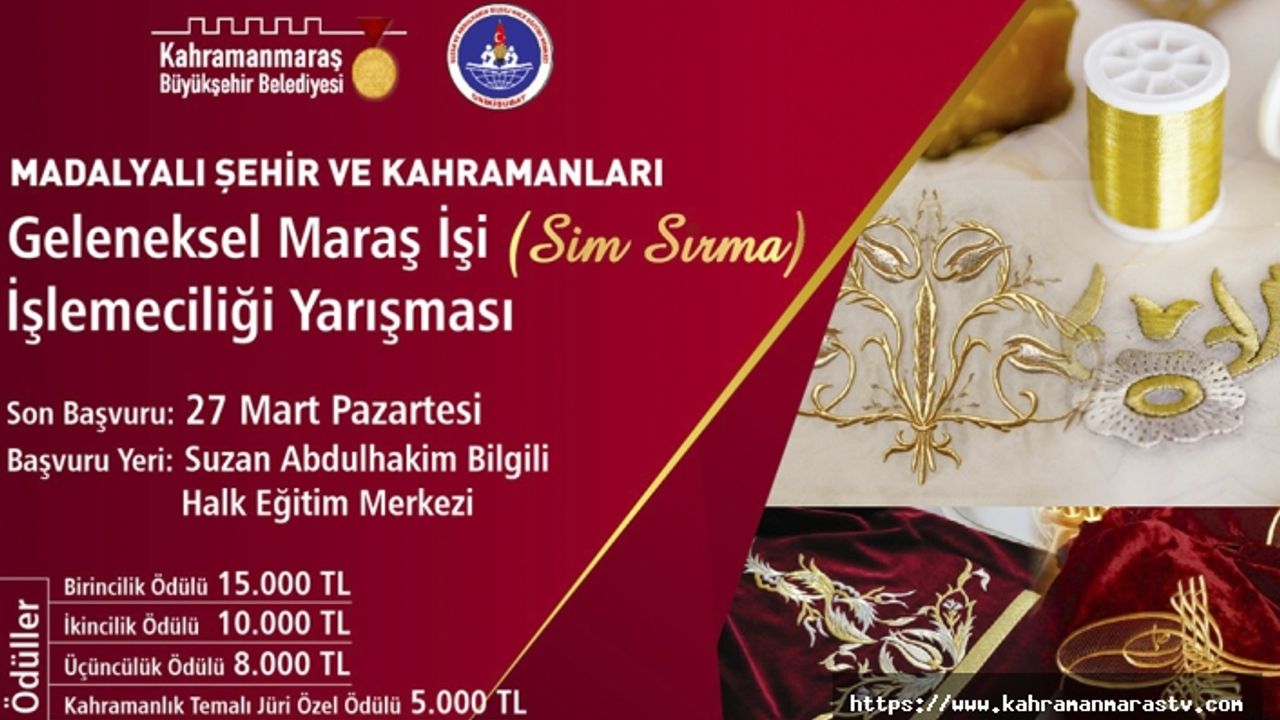 Büyükşehir’den Geleneksel Maraş İşi İşlemeciliği Yarışması