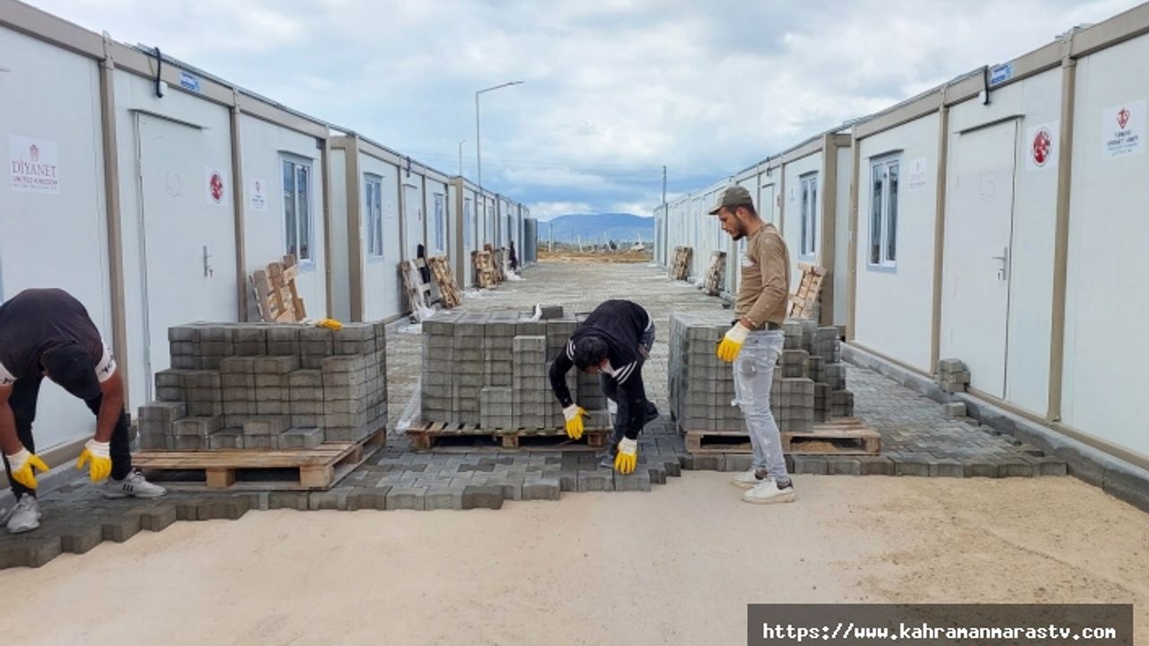 Göksun Konteyner Kent’te Asfalt ve Parke Tamamlanıyor