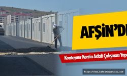 Afşin’de Konteyner Kentin Asfalt Çalışması Yapılıyor!