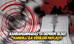 Kahramanmaraş'ta deprem oldu! Kandilli ilk verileri paylaştı