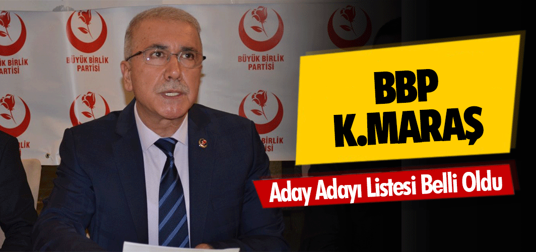 BBP Kahramanmaraş Aday Adayı Listesi Belli Oldu